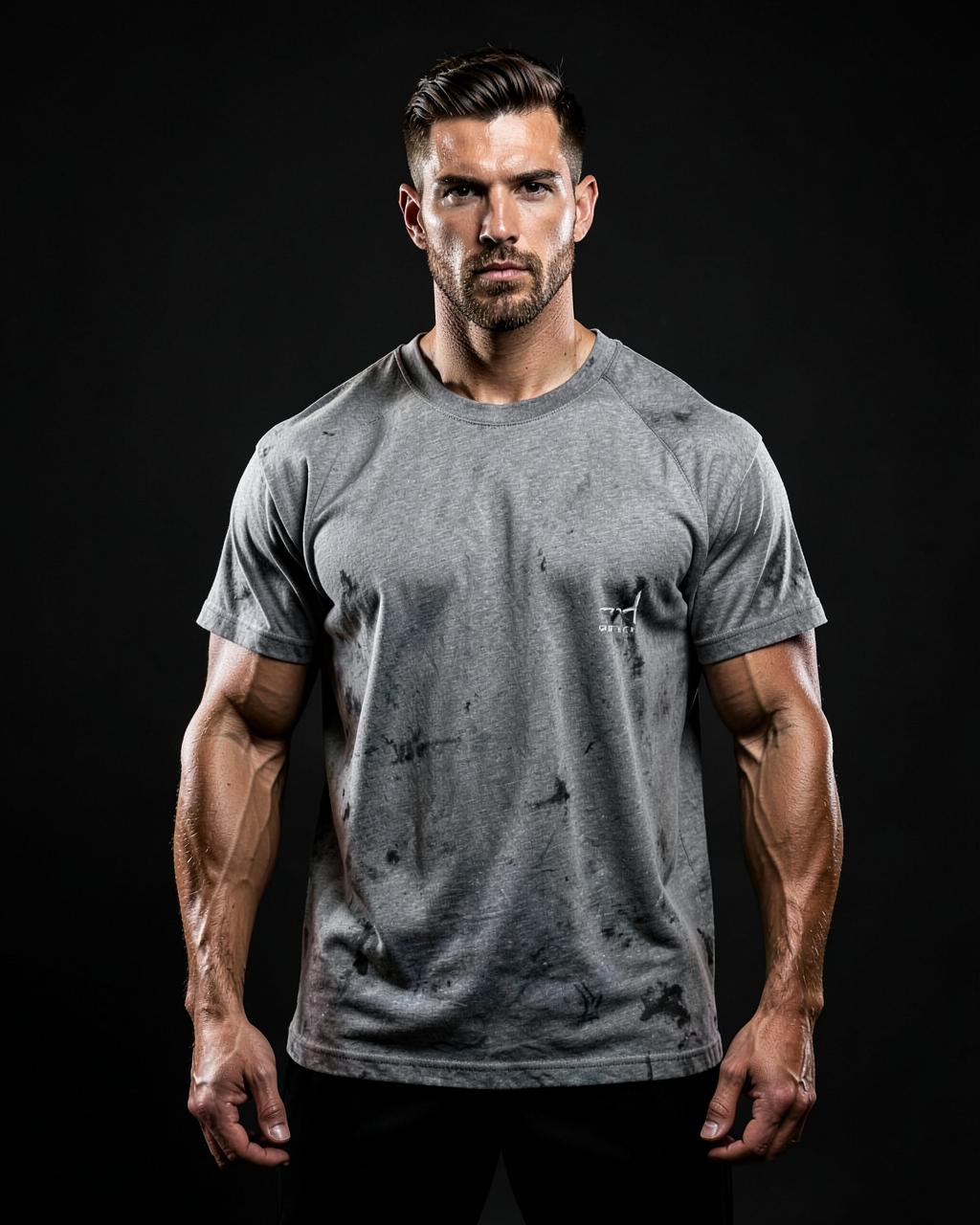 Oversized Pump Cover Tee - Washed Grey