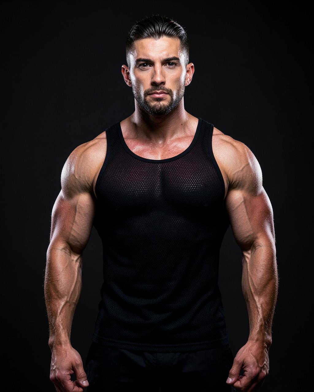Mesh Stringer Tank - Black